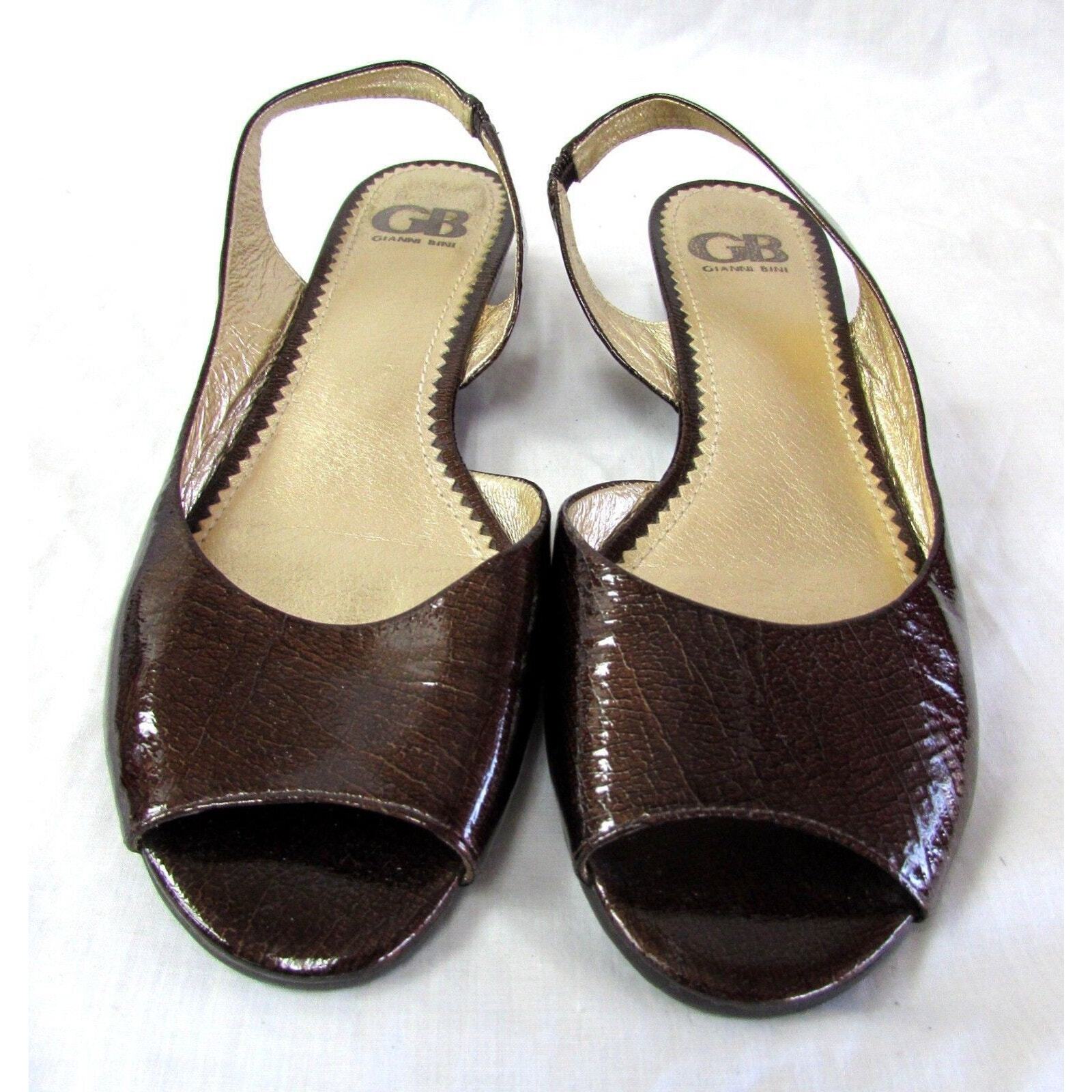 Gianni Bini Women's Size 9 B Slides Sandals Patent Leather Slingback Shoes — image 4 of 8